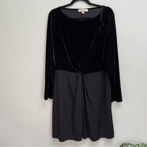 Michael Kors Dress velvet top long ale knot front size 1X